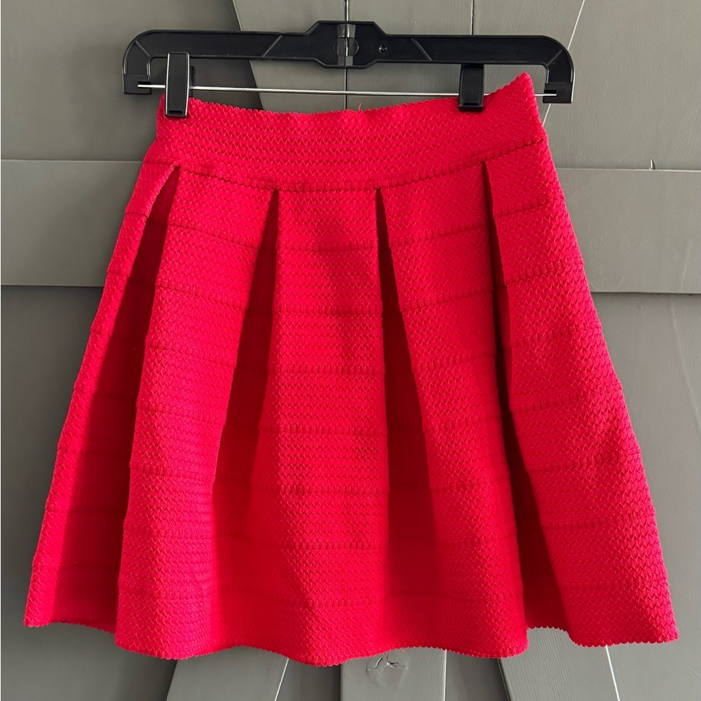 Red Pleated Mini
